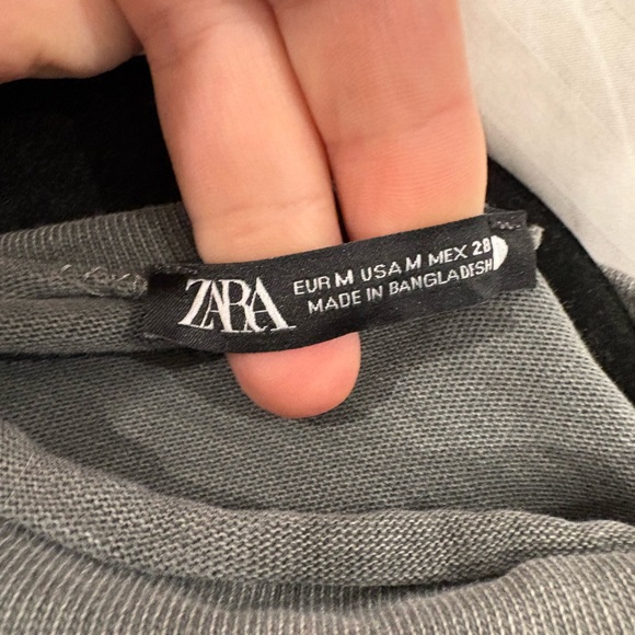 Zara Charcoal Short Sleeve Tee size M - Picture 4 of 4